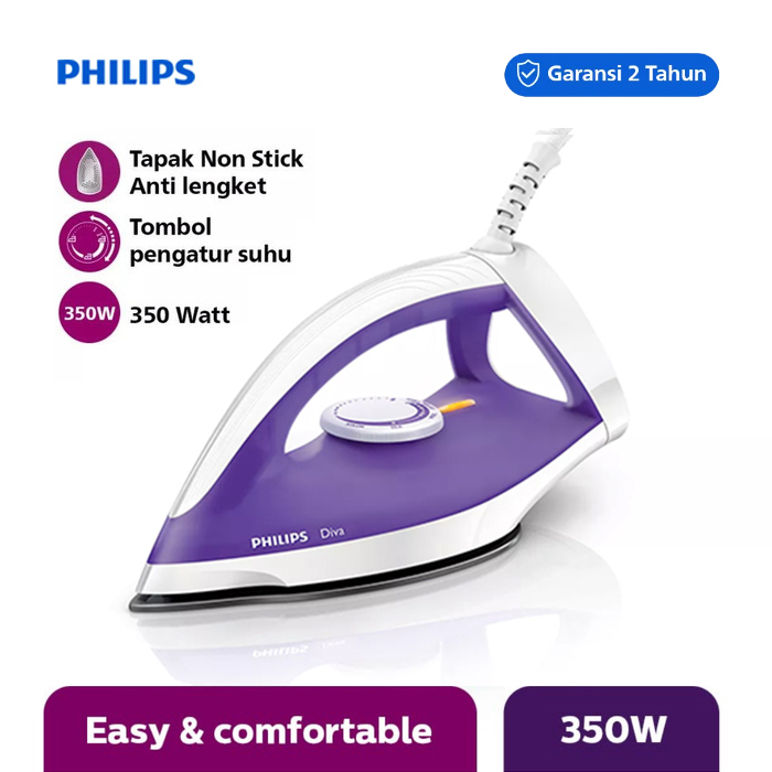 Philips Setrika Dry - GC122/37 Purple